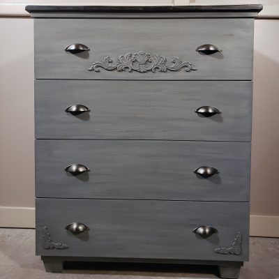 Modern Dresser - Vintage Style Soft Light Weathered Grey Finish