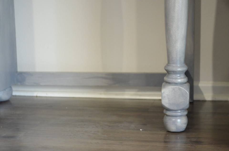 Beautiful Weathered Grey Desk & Chair - Solid Wood - Image 10
