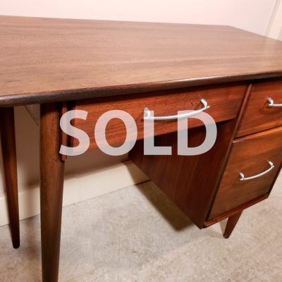 Solid Walnut Writers Desk - Newly Refinished - Beautiful